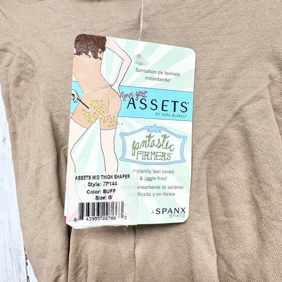 Love Your Assets Shapewear Women Size G Buff Tan Mid Thigh Shaper Shorts - Picture 2 of 4